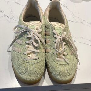 Adidas Mint Green and Cream Trainers